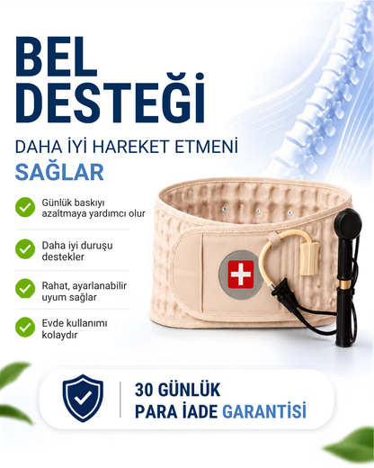 Traksi Pompalı Bel Destek Kemeri