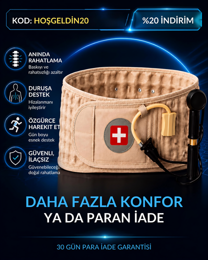 Traksi Pompalı Bel Destek Kemeri